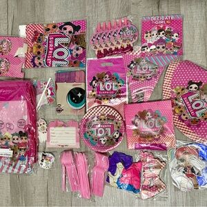 L.O.L. Surprise! Pink Party Tableware & Decorations Set